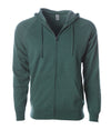 Unisex Special Blend Zip Hooded Sweatshirt in color Moss Heather