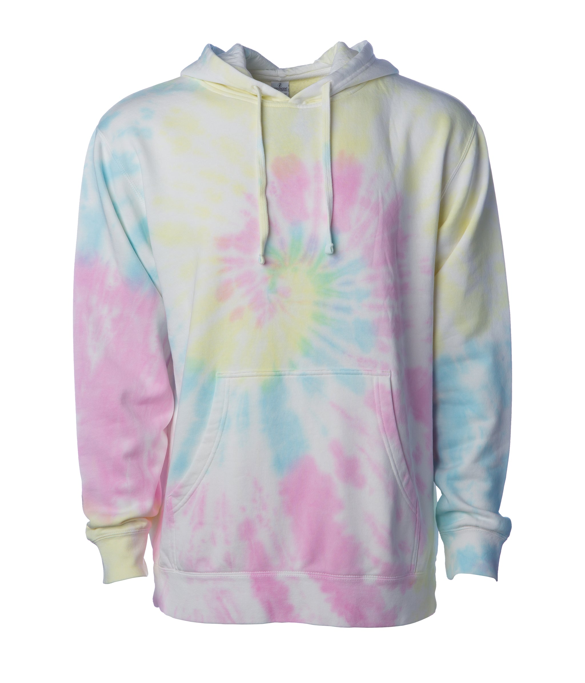 Independent Trading Co. PRM4500TD Midweight Tie-Dyed Hooded Sweatshirt - Tie Dye Olive - 2XL