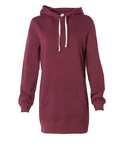 Womens Pullover Hooded Sweatshirt Dress | Independent Trading Company
