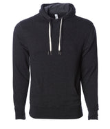 Unisex Heather French Terry Hooded Pullover in color Charcoal Heather