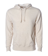 Unisex Heather French Terry Hooded Pullover in color Oatmeal Heather