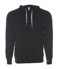 Unisex Heather French Terry Hooded Pullover in color Black