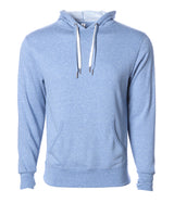 Unisex Heather French Terry Hooded Pullover in color Sky Heather