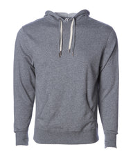 Unisex Heather French Terry Hooded Pullover in color Salt & Pepper