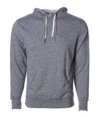 Unisex Heather French Terry Hooded Pullover in color Salt & Pepper