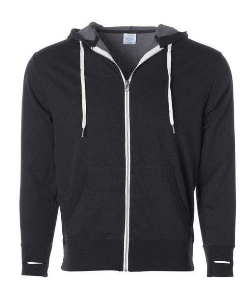 Heather French Terry Zip Hood Sweatshirt | Independent Trading ...