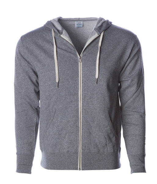 Heather French Terry Zip Hood Sweatshirt | Independent Trading ...