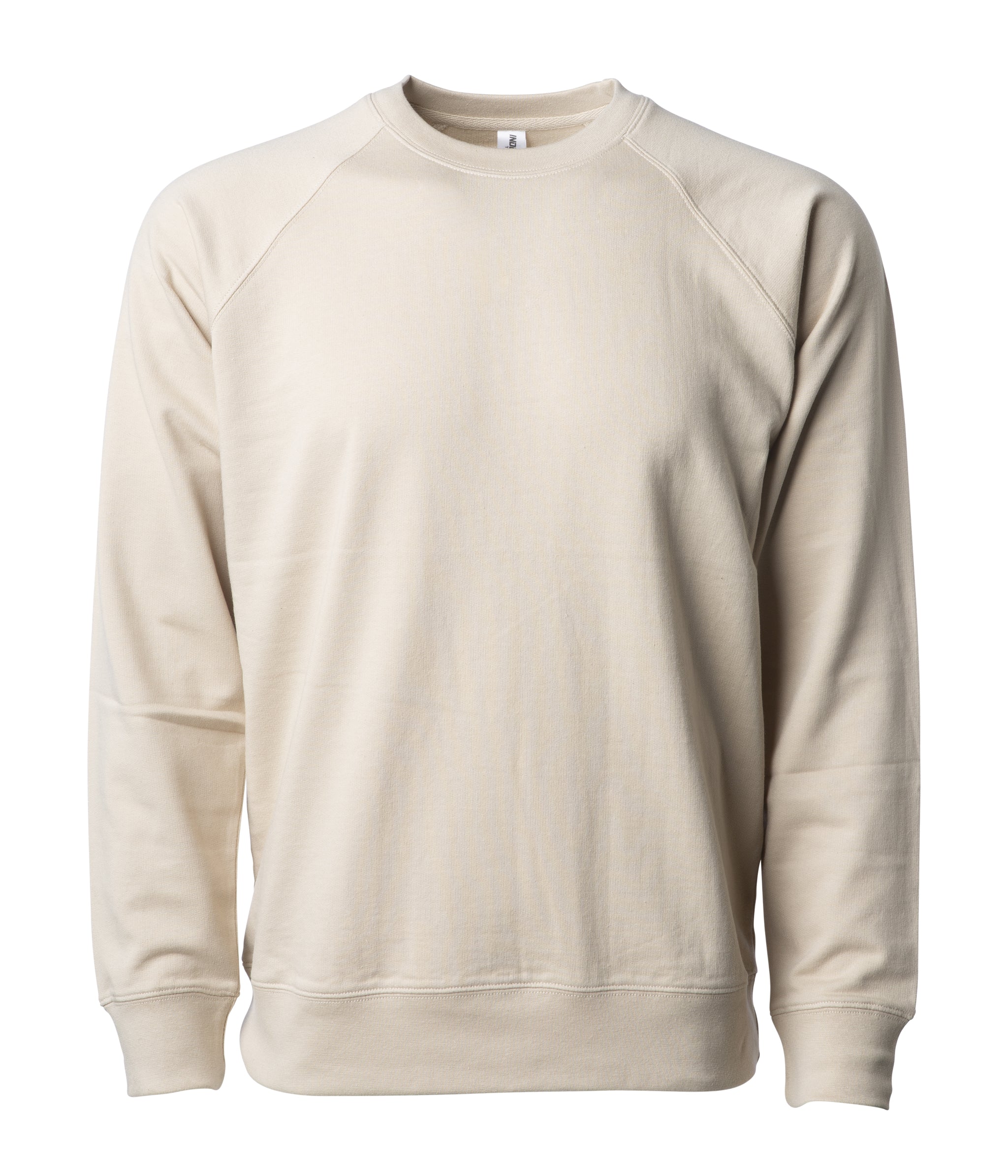 unisex Lightweight Loopback Terry Crew, Sand / XS