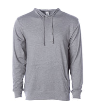SS150J Lightweight Jersey Hooded Pullover in color Gunmetal Heather.