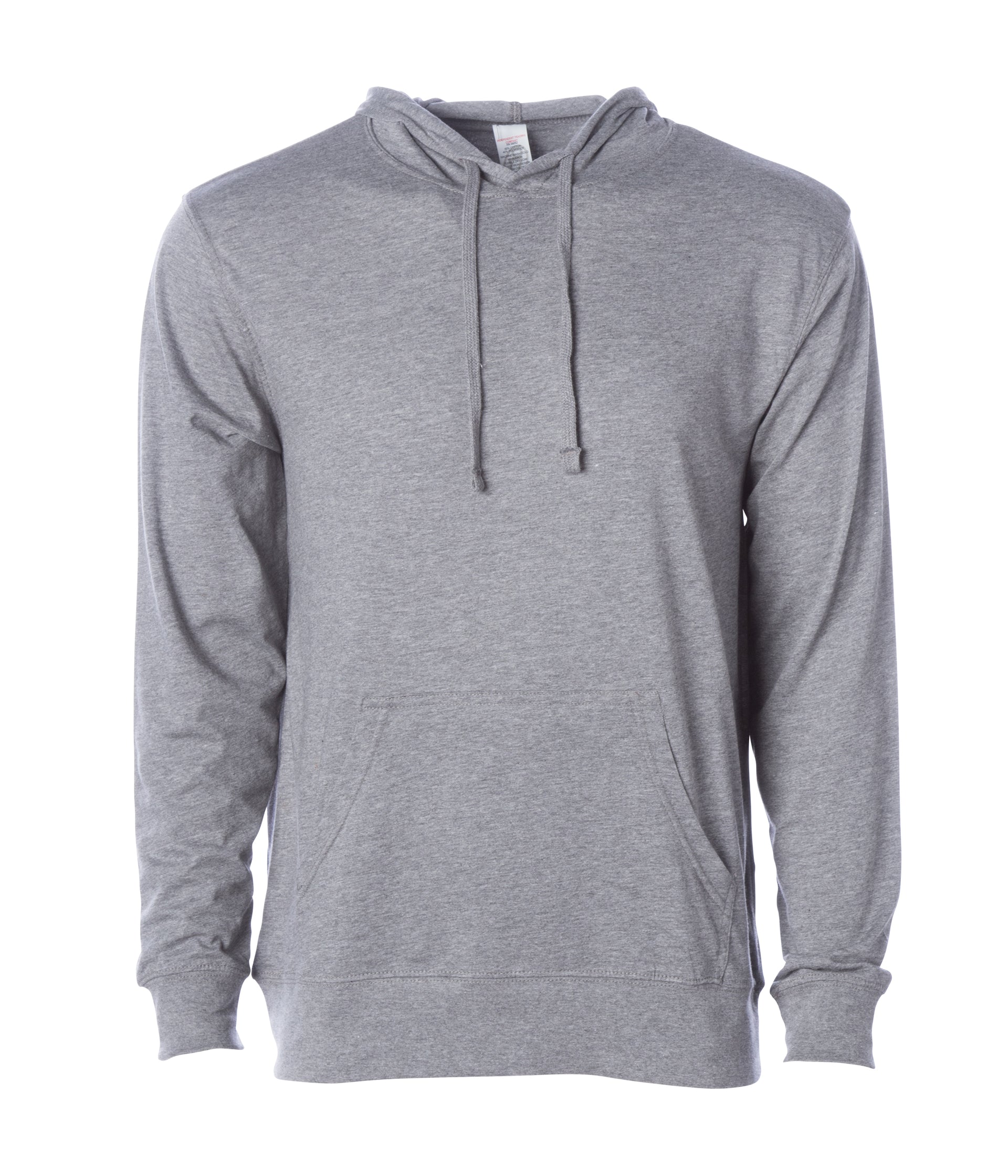 SS150J Lightweight Jersey Hooded Pullover in color Gunmetal Heather.