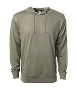 SS150J Lightweight Jersey Hooded Pullover in color Olive.