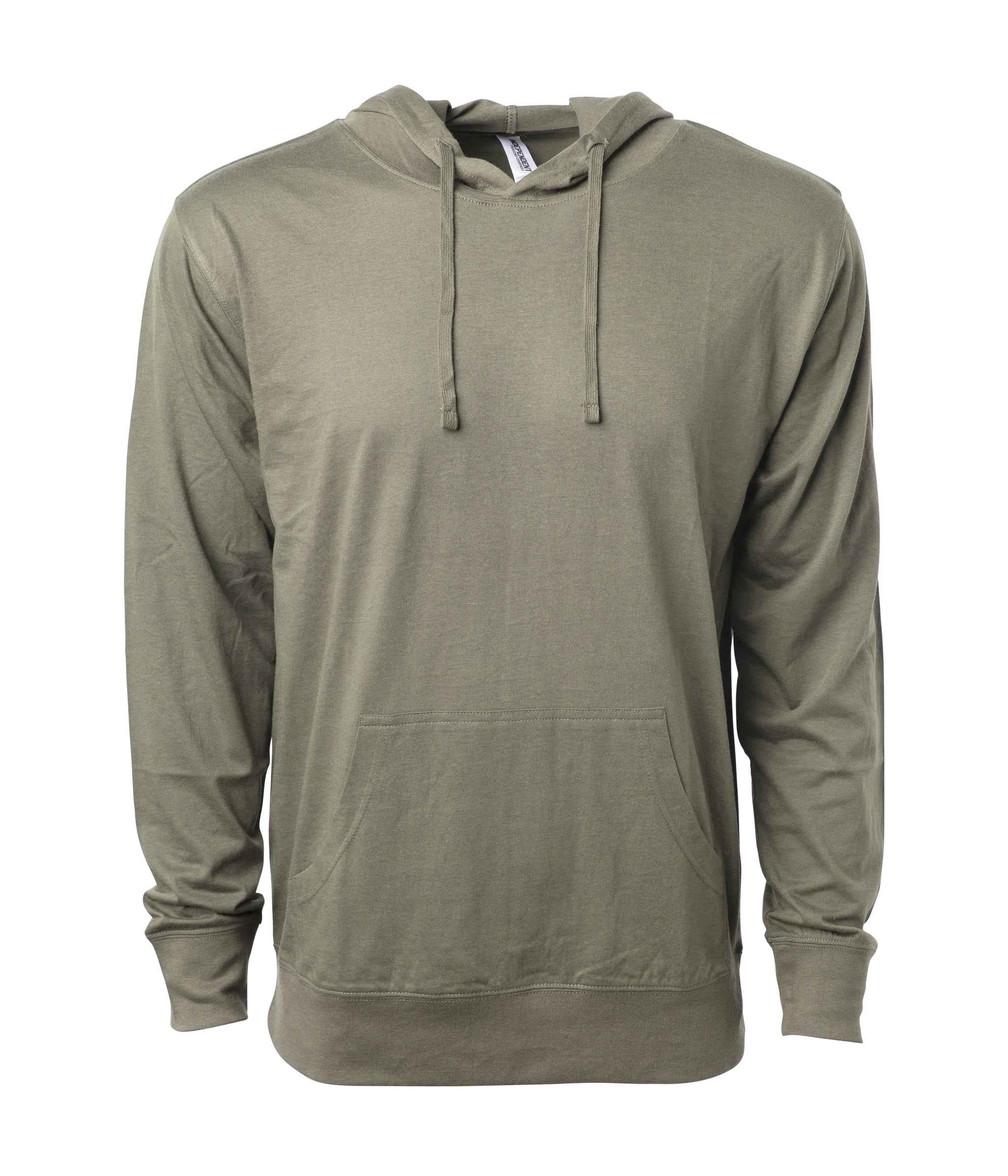 SS150J Lightweight Jersey Hooded Pullover in color Olive.
