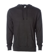 SS150J Lightweight Jersey Hooded Pullover in color Black.