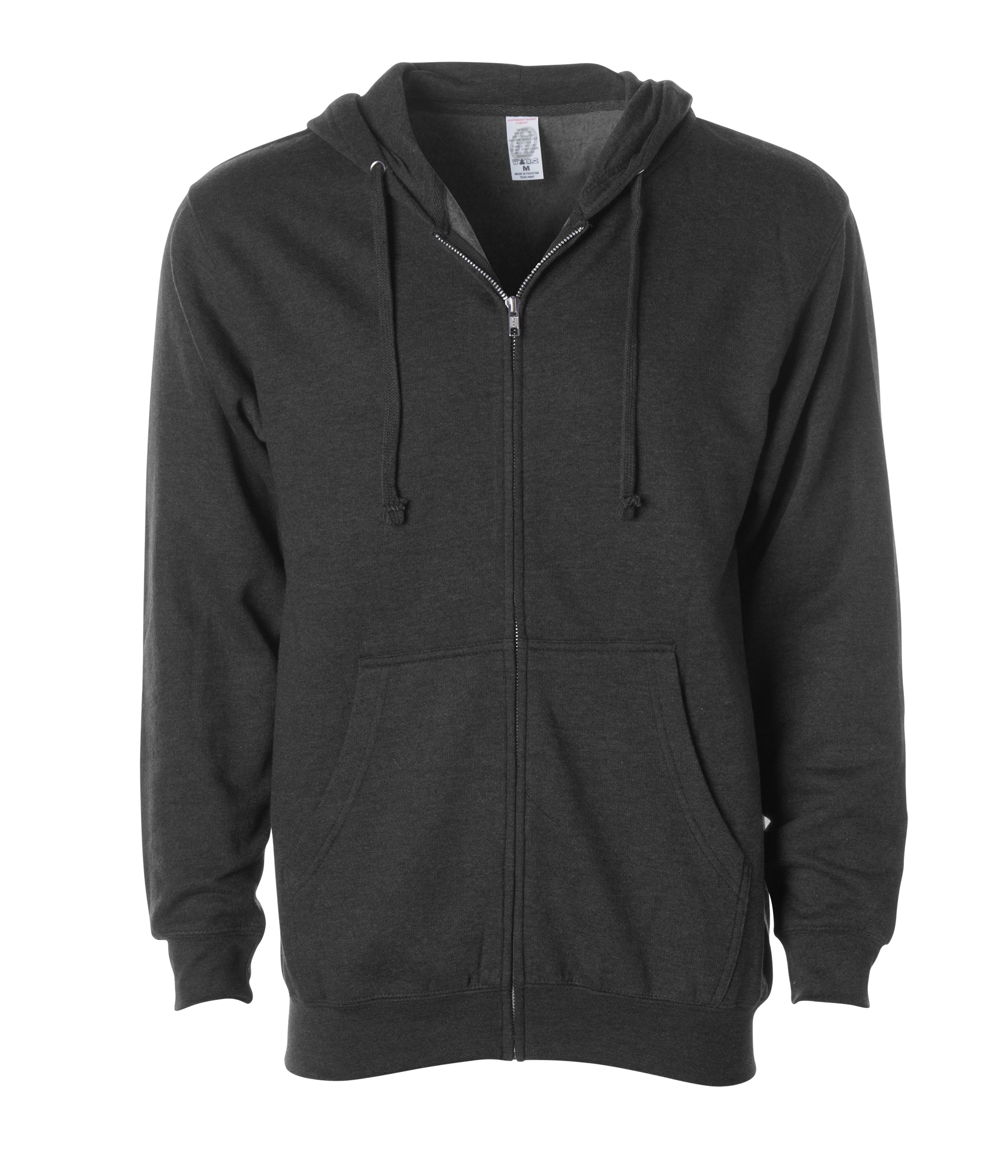 black zip up hoodie